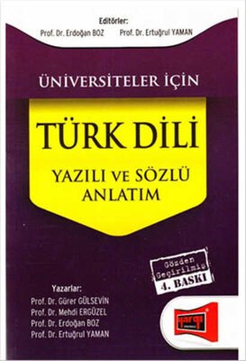 Üniversiteler İçin Türk Dili Yazılı ve Sözlü Anlatım Yargı Yayınları
