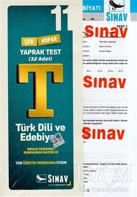 11. Sınıf Türk Dili Ve Edebiyatı Yaprak Test Sınav Yayınları