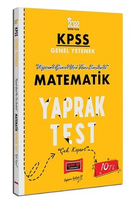 2022 KPSS Lisans Genel Yetenek Genel Kültür Matematik Yaprak Test