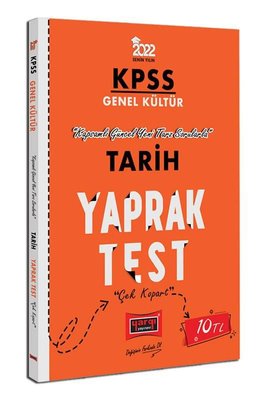 2022 KPSS Lisans Genel Kültür Tarih Yaprak Test