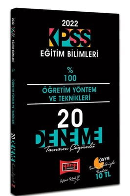 2022 KPSS Eğitim Bilimleri Öğretim Yöntem ve Teknikleri Tamamı Çözümlü 20 Deneme