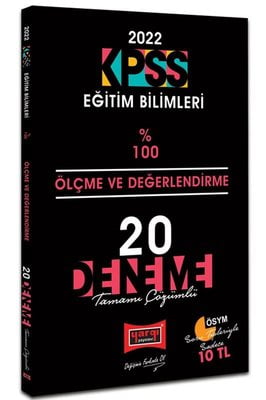 2022 KPSS Eğitim Bilimleri Ölçme ve Değerlendirme Tamamı Çözümlü 20 Deneme