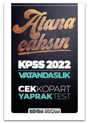 2022 KPSS Vatandaşlık Çek Kopart Yaprak Test