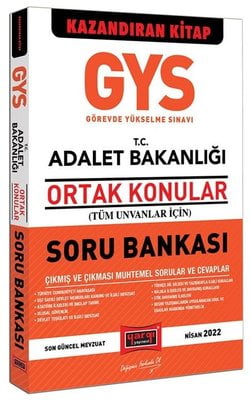 GYS T.C. Adalet Bakanlığı Tüm Ünvanlar İçin Ortak Konular Soru Bankası