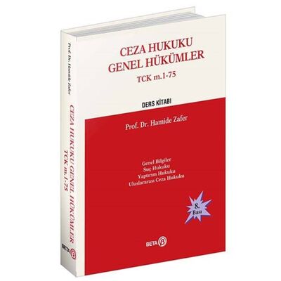 Ceza Hukuku Genel Hükümler TCK m. 1-75