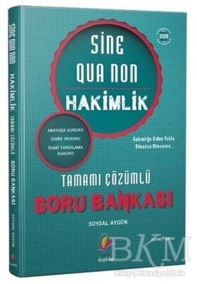 2020 Sine Qua Non Hakimlik Kamu Hukuku Tamamı Çözümlü Soru Bankası