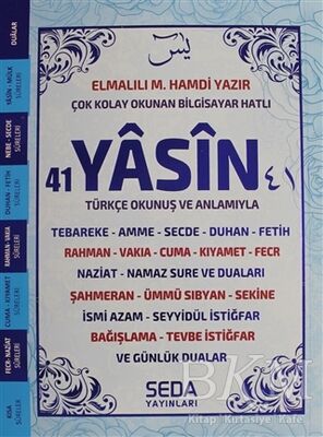 Çok Kolay Okunan Bilgisayar Hatlı 41 Yasin Mavi, Kod: 193