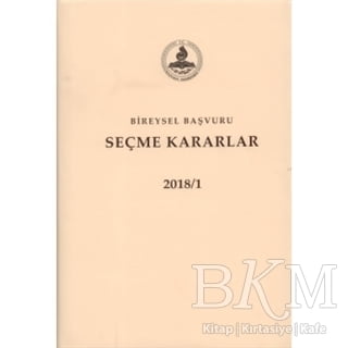 Bireysel Başvuru Seçme Kararlar 2018 2 Cilt Takım