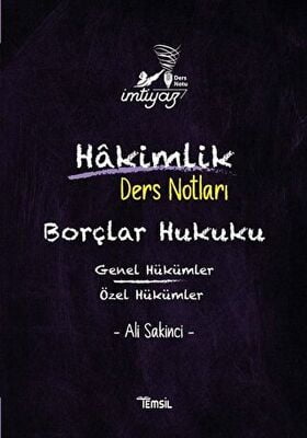 İmtiyaz Borçlar Hukuku Hakimlik Ders Notları