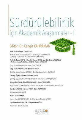 Sürdürülebilirlik için Akademik Araştırmalar - I