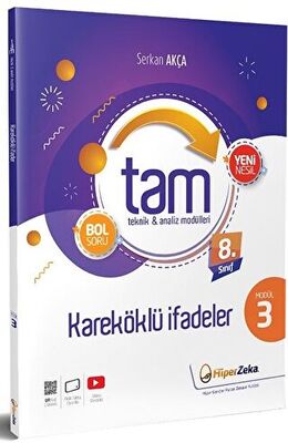 Hiper Zeka Yayınları 8. Sınıf TAM Matematik 3 - Kareköklü İfadeler